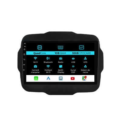 Navigatie Dedicata Jeep Renegade (2016-2020), 9Inch, 1Gb Ram, 32Gb Stocare, Carplay foto