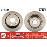Set discuri frana Honda Accord 7 Tourer (Estate) (Cm, 2.0 (CM1), 2.2 i-CTDi (CN2), 2.4 (CM2), punte spate, 282x9.1, plin, TRW
