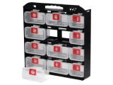 Set Organizator Compartimente Transparent Negru 400mm 405mm 70mm