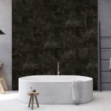 Grosfillex Placi de perete Gx Wall+ 11 buc. negru, 30x60 cm, marmura GartenMobel Dekor, vidaXL