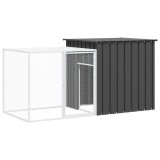 Cumpara ieftin Cotet pentru iepuri, antracit, 200x91x100 cm, otel galvanizat