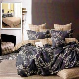 Cumpara ieftin Lenjerie pat dublu,bumbac finet,6 piese,cearceaf normal 220x240cm, cearceaf pilota 200x220cm, 2 fete de perna 50x70, 2 fete de perna 70x70-M366