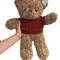 Jucarie de plus ursulet clasic maro cu hanorac rosu