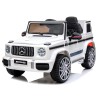 Masinuta electrica pentru copii Mercedes G63 AMG, 70W 12V, scaun tapitat, roti moi EVA, premium, alba