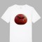 Tricou alb, Stirb, bumbac 100%