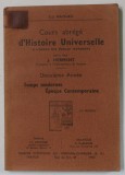 COURS ABREGE D &#039;HISTOIRE UNIVERSELLE par J. HERMENT , DEUXIEME ANNE , 1960