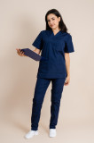 Costum Medical Bleumarin Unisex Poplin 110g Cesare - XS