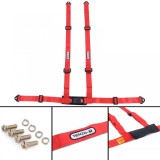 Centura de siguranta Tenzo-R Sport cu 4 puncte, rosie, cu marcaj E Performance AutoTuning