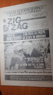 zig zag 10-17 iulie 1990-interviu nicu ceausescu,nicolae militaru foto