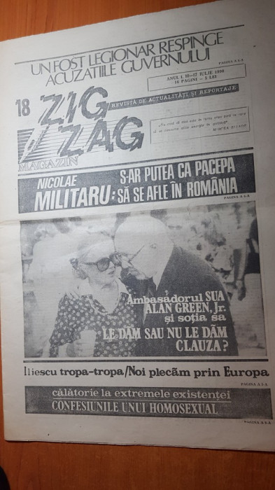 zig zag 10-17 iulie 1990-interviu nicu ceausescu,nicolae militaru