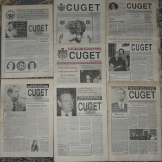 ziar Cuget,Regele Mihai,anul I din 1992,8 numere,ziare dupa Revolutie anii 90