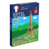 Puzzle 3D Turnul Eiffel, 20 piese, Auriu, CMCLASS