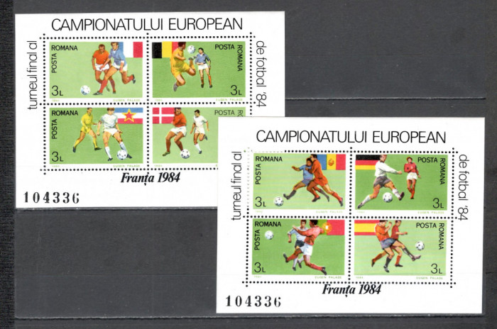 Romania.1984 C.E.de fotbal FRANTA-Bl. ZR.733