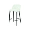 Scaun Bar cu Spatar IVA, Stofa/Piele, Picioare Metal/Lemn Fag, 103 cm, Rezistent, Elegant, Confortabil, Interior