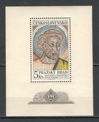 Cehoslovacia.1968 Orasul Praga:Mozaic-Bl. XC.455 foto