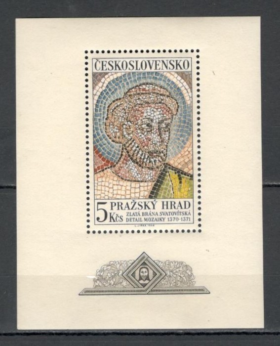 Cehoslovacia.1968 Orasul Praga:Mozaic-Bl. XC.455