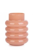 Cumpara ieftin Set 6 vaze flori sticla roz somon Marny 15x19.5 cm