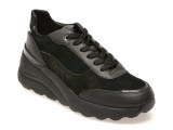 Pantofi sport GEOX negri, D65WAB, din piele naturala