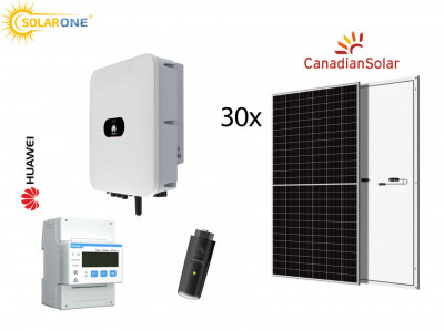 Kit sistem fotovoltaic 17KW, invertor Huawei cu 30 panouri Canadian Solar 550W foto