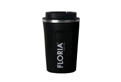 Cana de cafea Floria ZLN9969 tip termos, capacitate 380ml, interior din inox, pereti dublii, negru foto