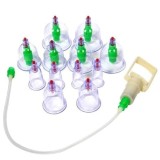 Set 12 Ventuze FOXMAG24 pentru Masaj, Pompa cu Vacum, Functie Terapeutica, Transparente