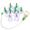 Set 12 Ventuze FOXMAG24 pentru Masaj, Pompa cu Vacum, Functie Terapeutica, Transparente