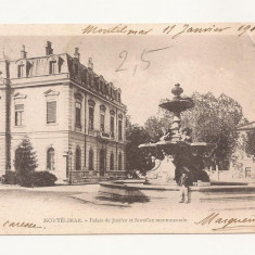 FV3-Carte Postala- FRANTA - Montelimar, Palais de justice, circulata 1902