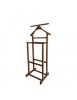 Portmantou suport haine, tip valet, dublu, din lemn masiv, 102 cm, nuc