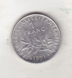 bnk mnd Franta 1 franc 1991