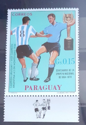 Paraguay 1969--Sport,Fotbal,MNH.Mi.1963 foto