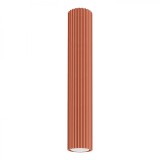 Lampă De Tavan Karbon Ocru Roșu Aluminiu, 1 Bec Tub Minimalist De Interior.