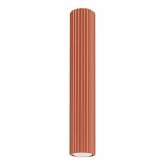 Lampă De Tavan Karbon Ocru Roșu Aluminiu, 1 Bec Tub Minimalist De Interior.