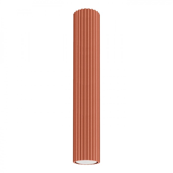 Lampă De Tavan Karbon Ocru Roșu Aluminiu, 1 Bec Tub Minimalist De Interior.