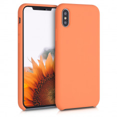 Husa pentru Apple iPhone X / iPhone XS, Silicon, Portocaliu, 46313.203