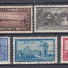 ROMANIA 1928 LP 81 - 10 ANI DE LA UNIREA DOBROGEI SERIE SARNIERA
