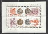 Romania 1992 - #1306 Medalii Olimpice J. O. Barcelona M/S 1v MNH, Nestampilat