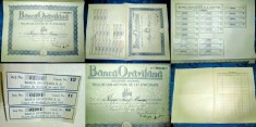 5619-Act vechi Banca Oravitana-Titlu 500 lei 1926. Stare buna si cupoane aferente. Exista 4 bucati, 3 cu 16 cupoane, 1 cu 13 cupoane.