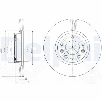 DELPHI BG4255C Disc frana foto