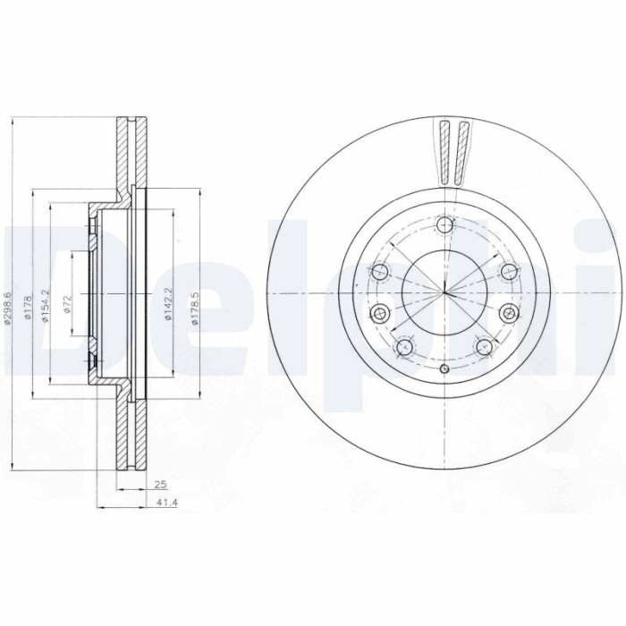 DELPHI BG4255C Disc frana