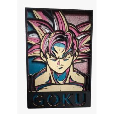 Tablou din Lemn &ndash; Goku 3D, 6 Straturi