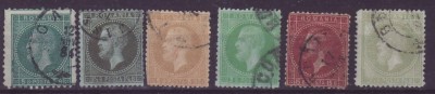 Romania 1872-1906 Lot Carol 1 6 valori foto