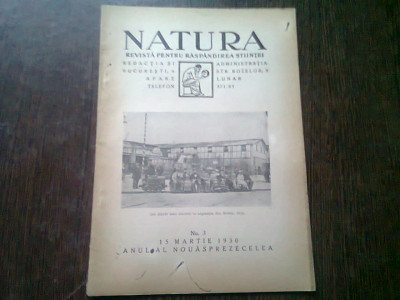 REVISTA NATURA NR.3/1930 foto