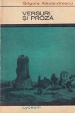 Grigore Alexandrescu Versuri si Proza Carte Editura Tineretului Colectia Lyceum Literatura Romana Clasica Stare Buna Brosata Romana