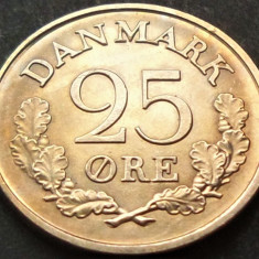 Moneda 25 ORE - DANEMARCA, anul 1961 *cod 1302 = UNC DIN FASIC