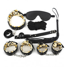 Set BDSM Fetish, 7 Piese, Leopard, Guilty Toys