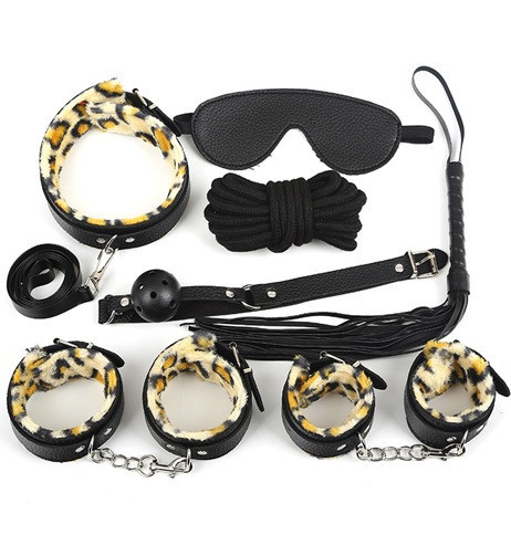 Set BDSM Fetish, 7 Piese, Leopard, Guilty Toys