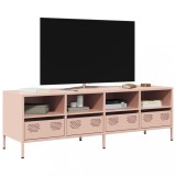 Cumpara ieftin Dulap TV, roz, 135x39x43,5 cm, oțel laminat la rece
