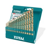 Set burghiu pentru metal HSS Total, 19 bucati