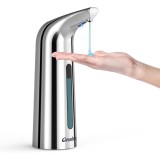 Cumpara ieftin Dispenser automat de sapun Greatmay, 400ml, 4 niveluri reglabile, IPX6, baterii, culoare Argintiu