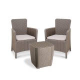Cumpara ieftin Set de mobilier de grădină Trenton Balcon cappuccino